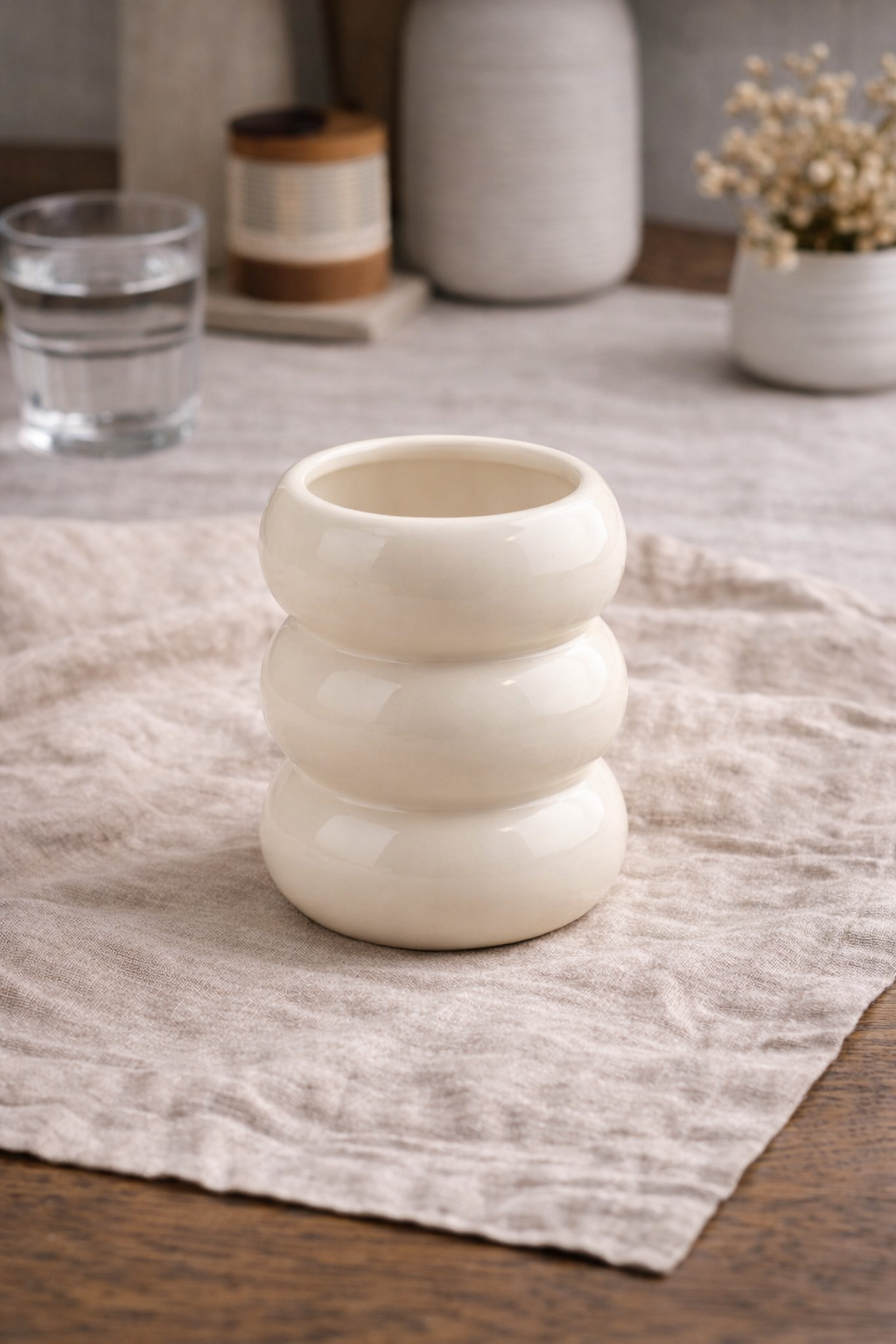 Wave Bubble Mok - Creme - 2 stuks - 400ml
