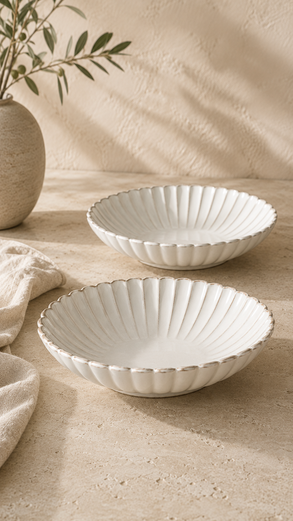 Bloomy Lotus serveerschaal ovaal | 2 stuks | 23 cm