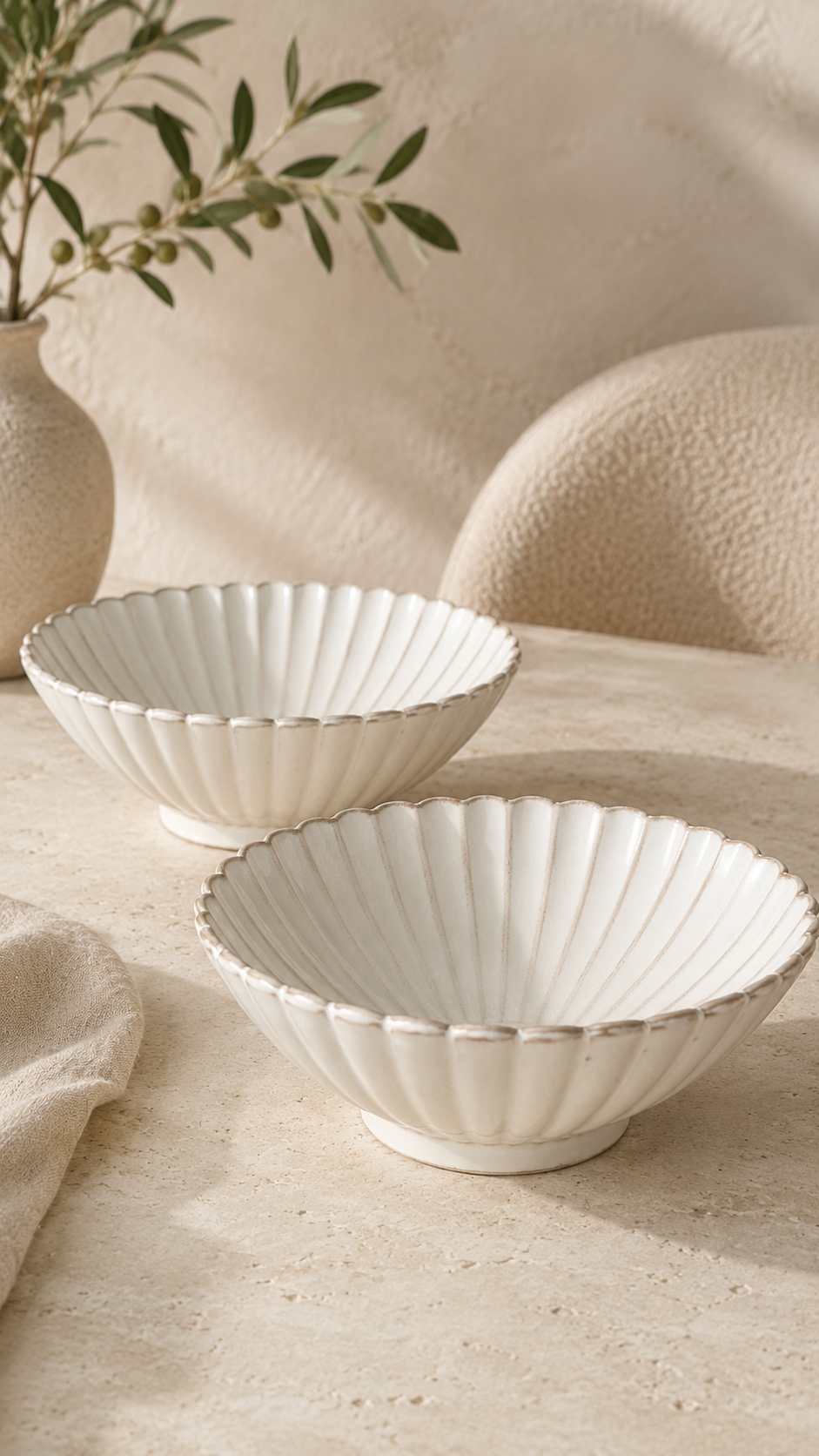 Bloomy Lotus saladeschaal | 2 stuks | 21-25 cm