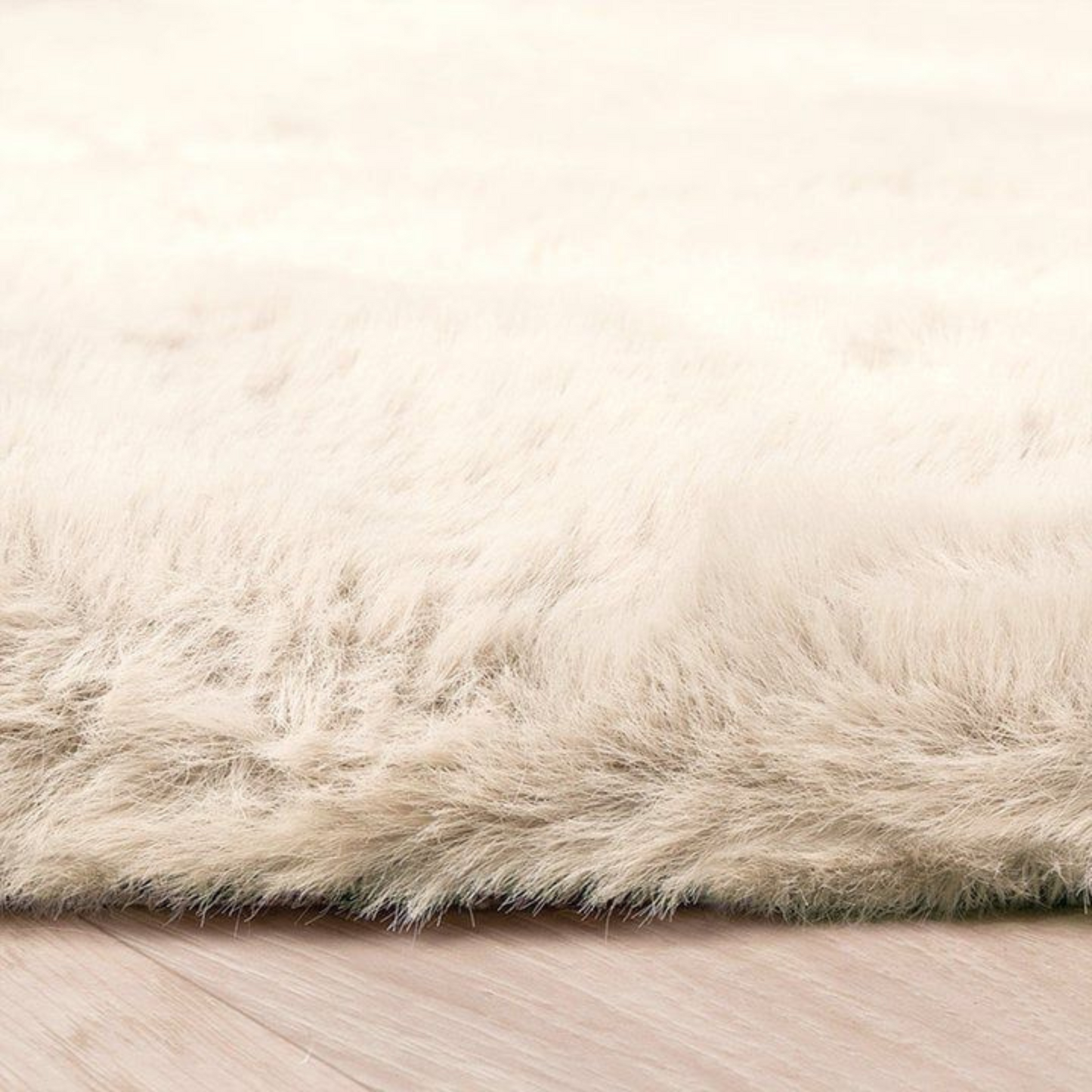 Fluffy vloerkleed Beige