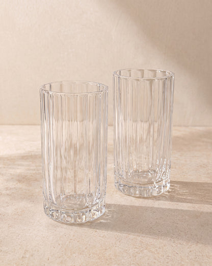 Luno Trinkglas im Blumendesign | 2 Stück | 456 ml