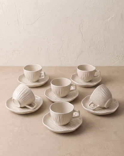 Cermico - Kaffeeset - Beige - 12-teilig - 200ml