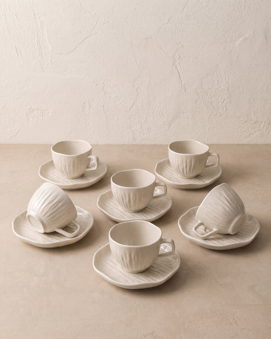 Cermico - Kaffeeset - Beige - 12-teilig - 200ml