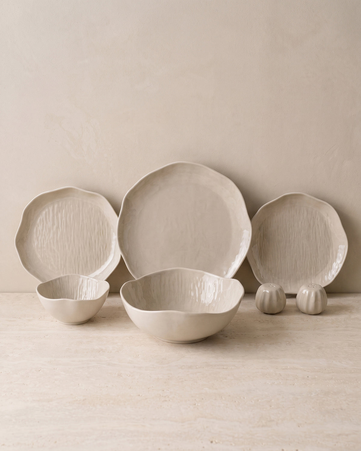 Cermico 27-teiliges Geschirrset für 6 Personen | Beige