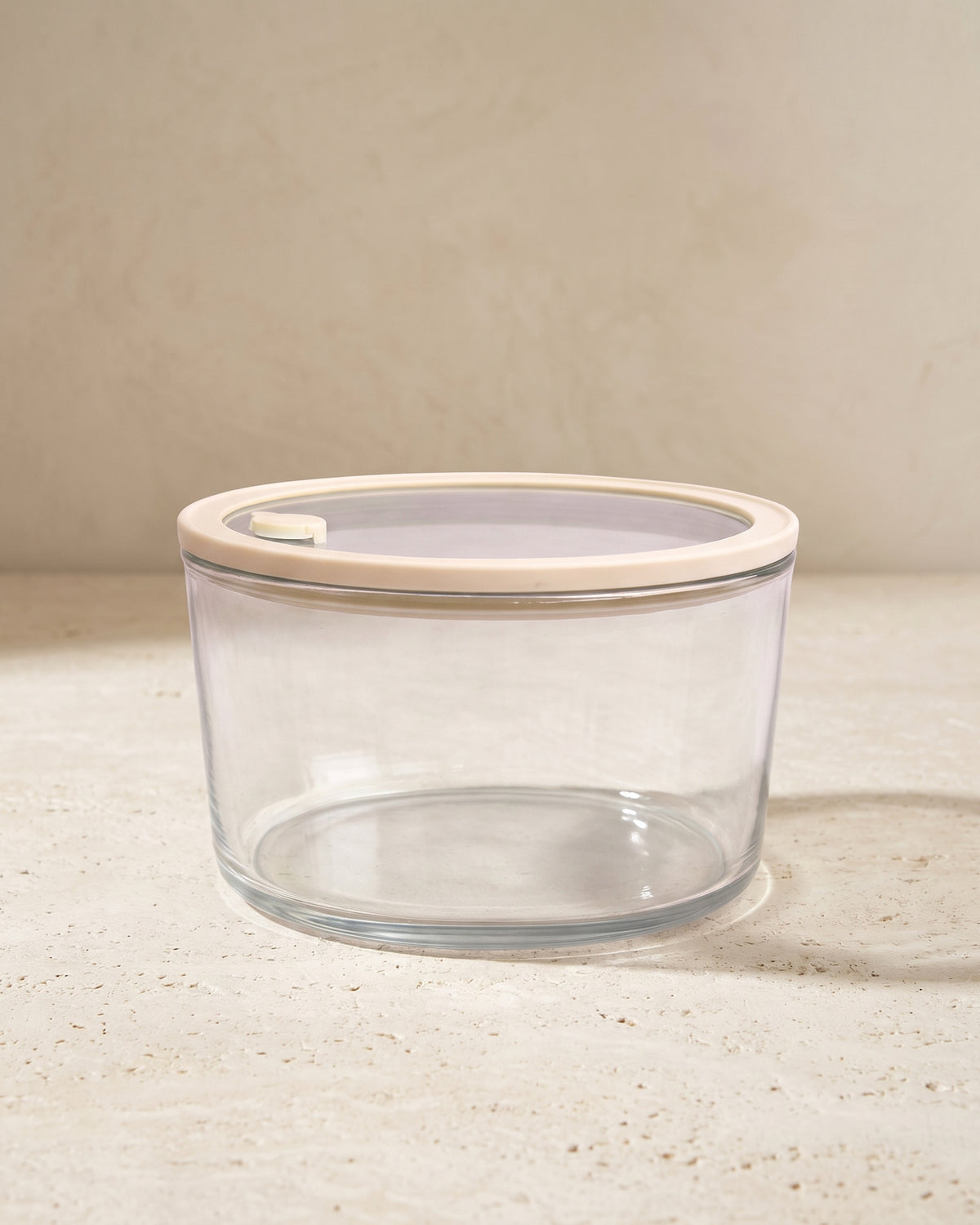 Frischhaltedose rund | 1650ml | Beige-transparent