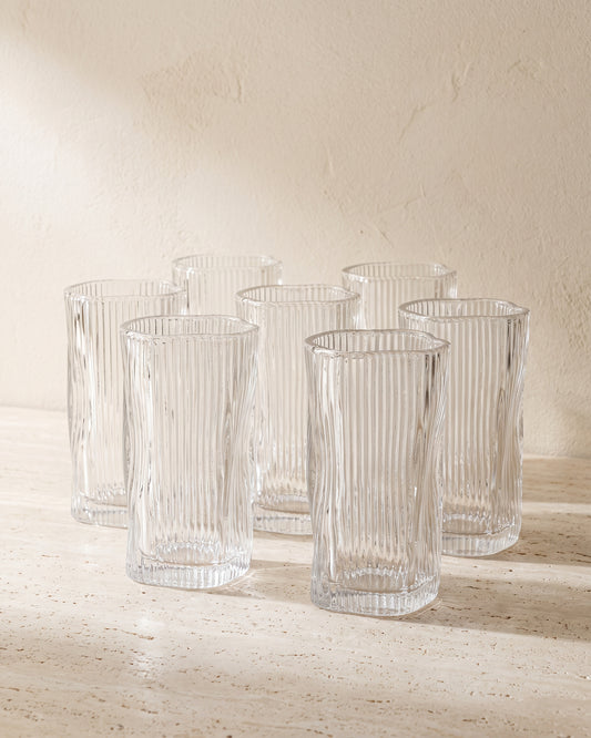 Diamond clear Lines - Longdrinkgläser - 6 Stück