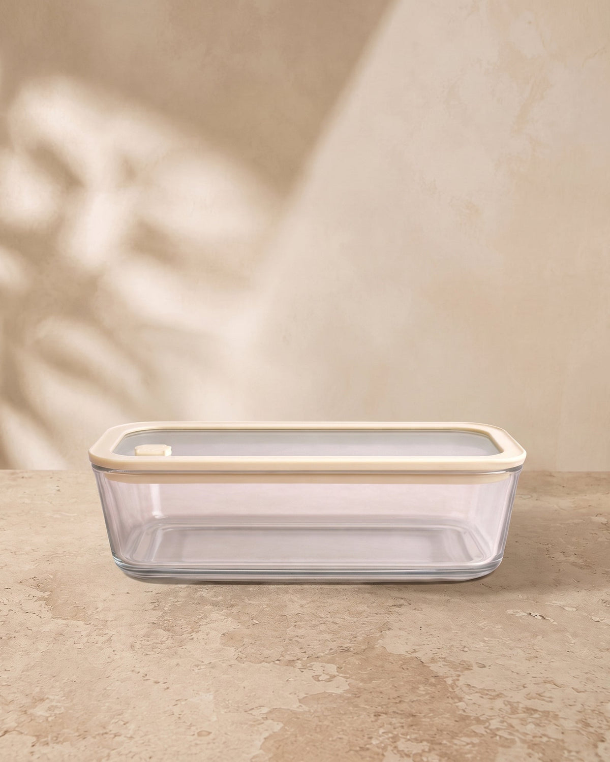 Frischhaltedose rechteckig | 1940ml | Beige-transparent