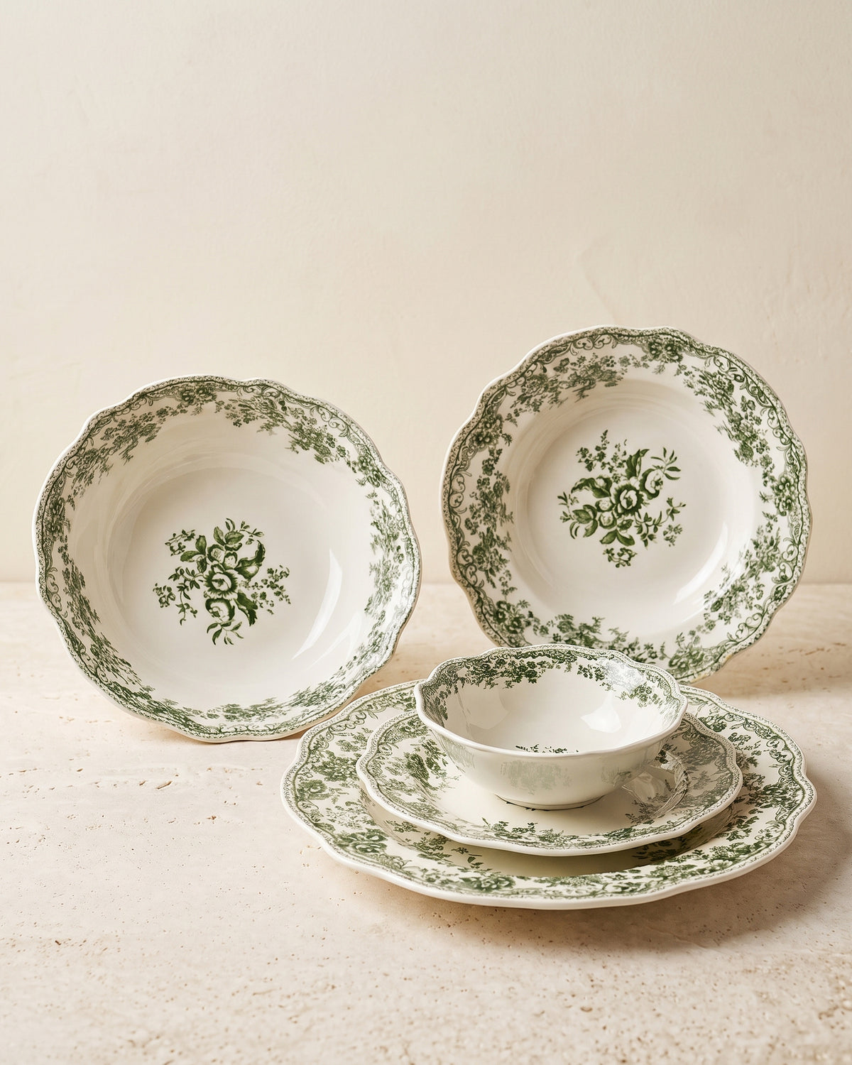 Vintage - Serviceset - 25-teilig - Grün