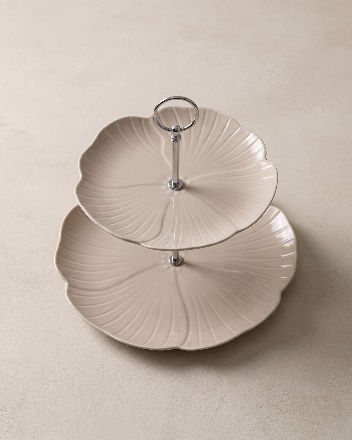 Bricard Florange Etagere 2-stufig | Taupe Ø20-27 cm