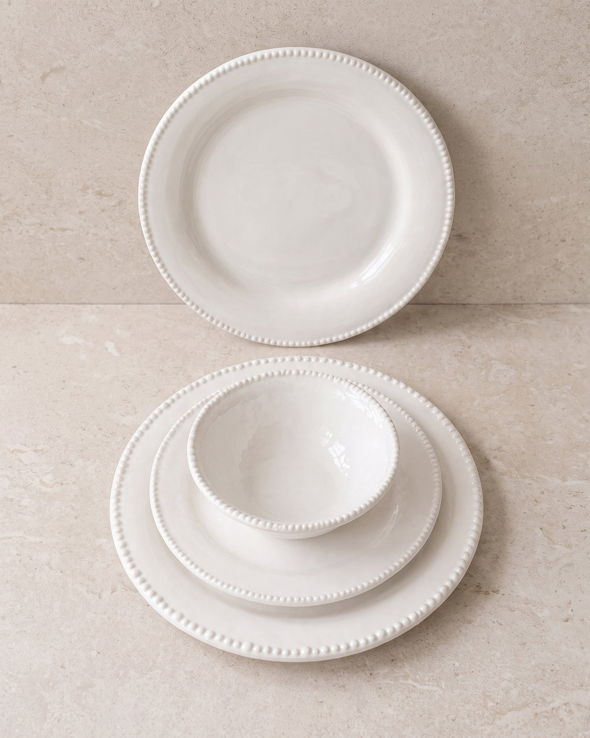 Pearls 24 Parça 6 Kişilik Yemek Takımı – Beyaz