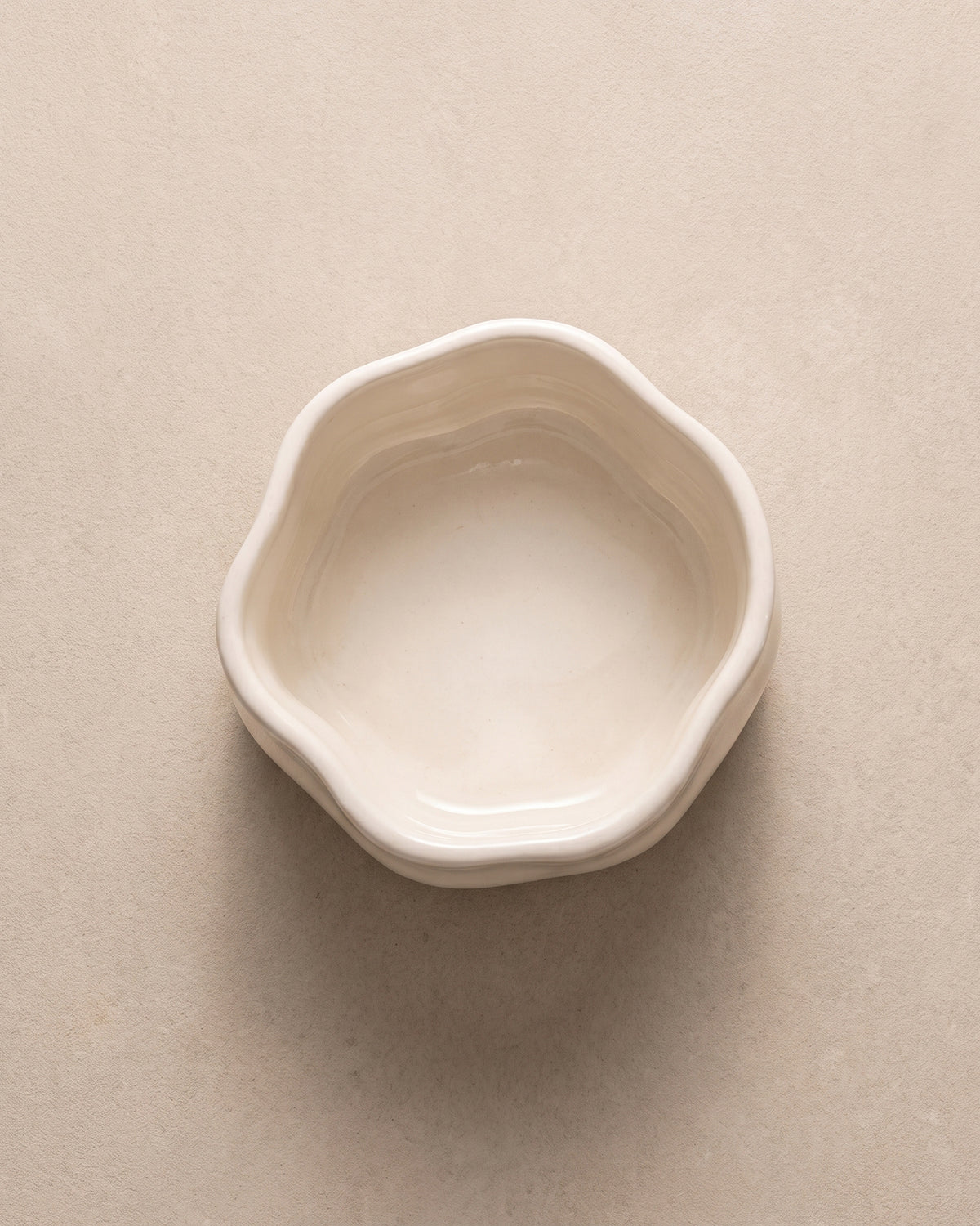Nordic - Keramikschale Wave - Creme - 110 ml - 6 Stück