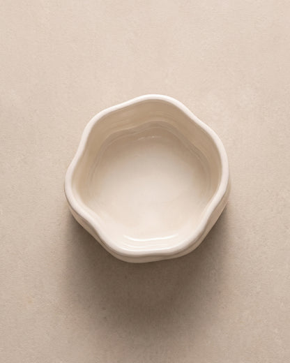 Nordic - Keramikschale Wave - Creme - 110 ml - 6 Stück