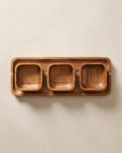 Elore Akazien-Snackset quadratisch 3-teilig