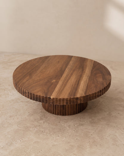 Elora Akasya Servis Tabağı Ahşap Teşhir Standı 30 cm