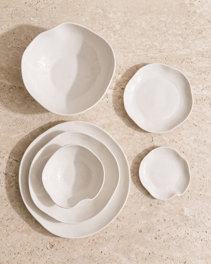 Bio-Essgeschirr-Set | weiß | 6 Personen