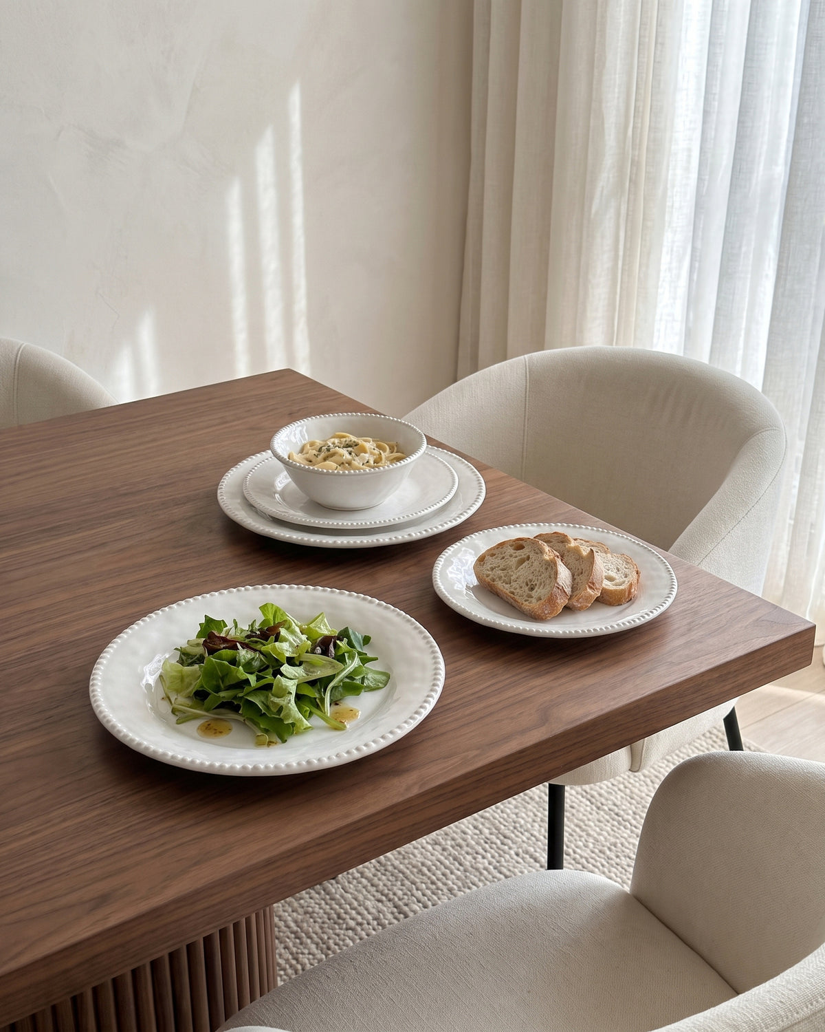 Pearls 24 Parça 6 Kişilik Yemek Takımı – Beyaz