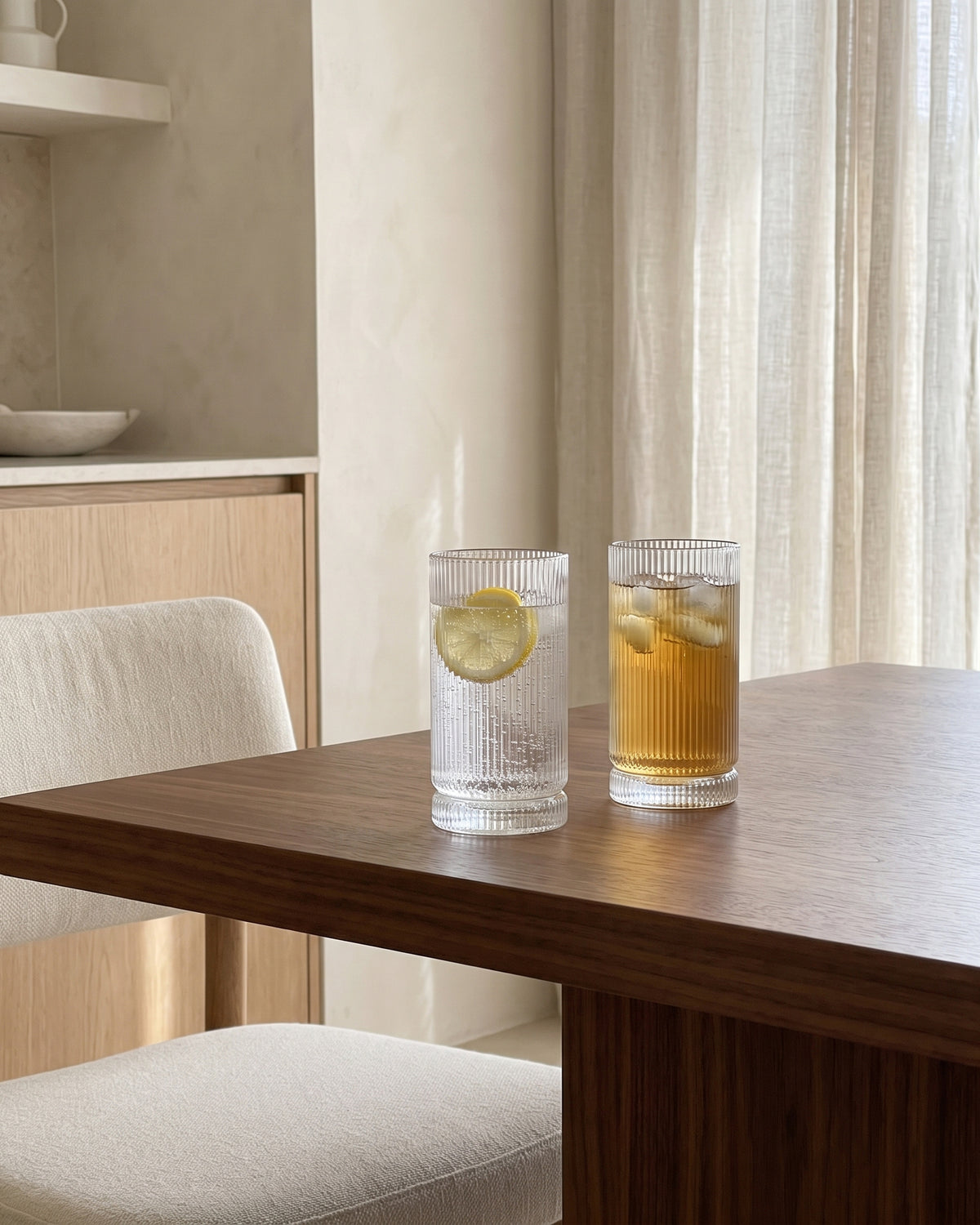 Linea Ribbed – Glazen | 6 stuks | 460 ml
