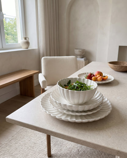 Daisy lotus Geschirrset | 24-teilig | weiß