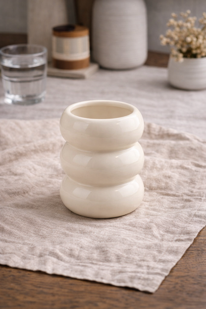 Wave Bubble Mok - Creme - 2 stuks - 400ml