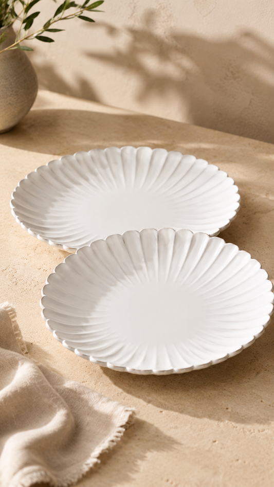 Bloomy Lotus Servierschale oval | 2 Stück | 30-36 cm