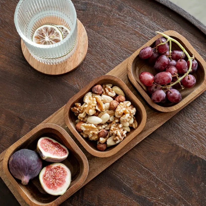 Elore Acacia Snackset Vierkant 3 - Delig