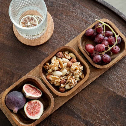 Elore Acacia Snackset Vierkant 3 - Delig