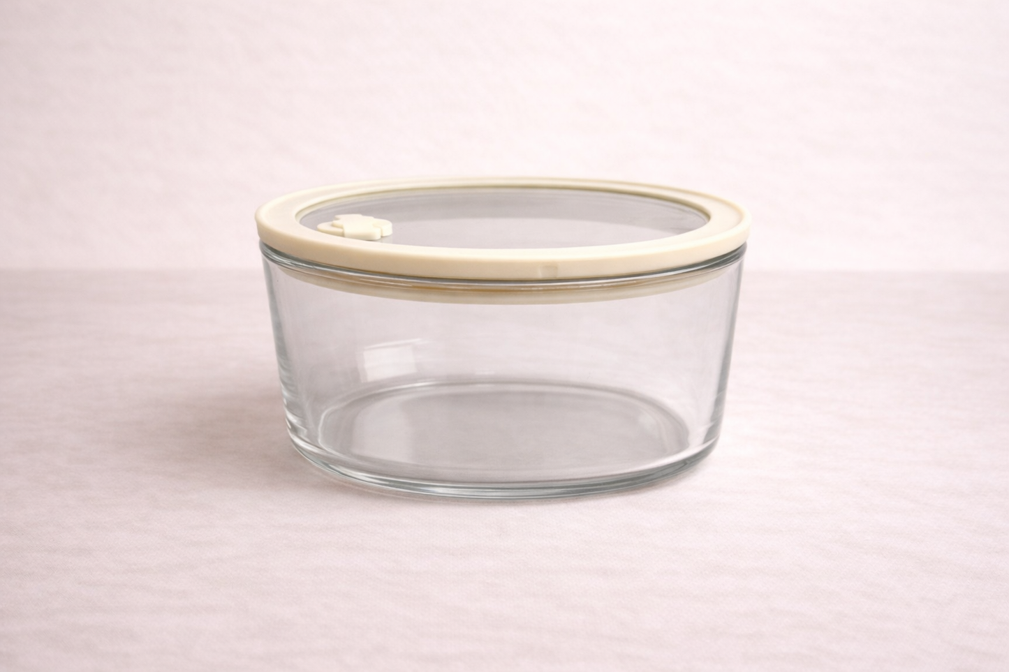 Vershoudbak rond |  950 ml | Beige-transparant