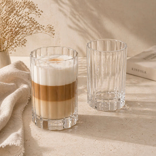 Luno Trinkglas im Blumendesign | 2 Stück | 300 ml