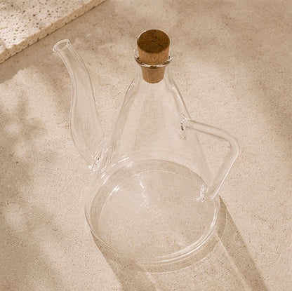 Soledo borosilicaat glazen oliefles met acacia dop | 500 ml