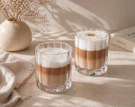 Luno Trinkglas im Blumendesign | 2 Stück | 220 ml