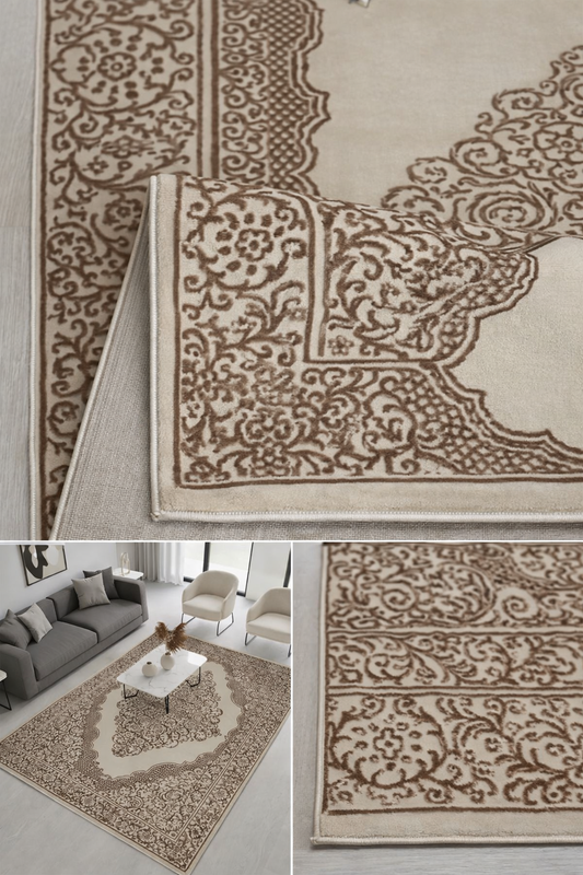 Zafiran Sand Taupe Vloerkleed