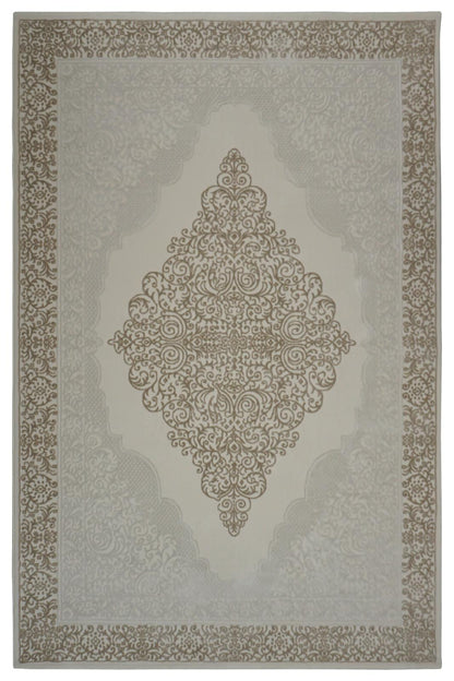 Zafiran Light Taupe Beige Vloerkleed