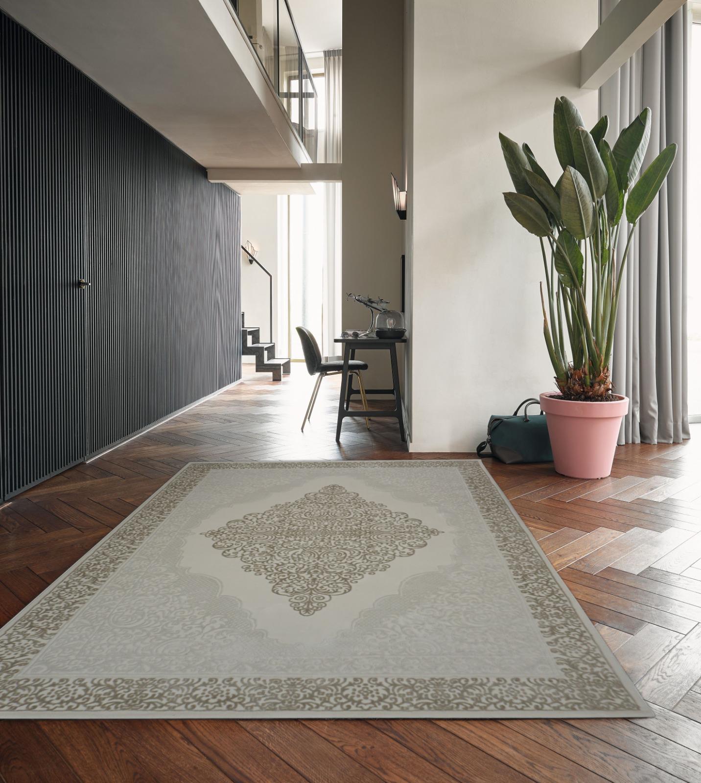 Zafiran Light Taupe Beige Vloerkleed