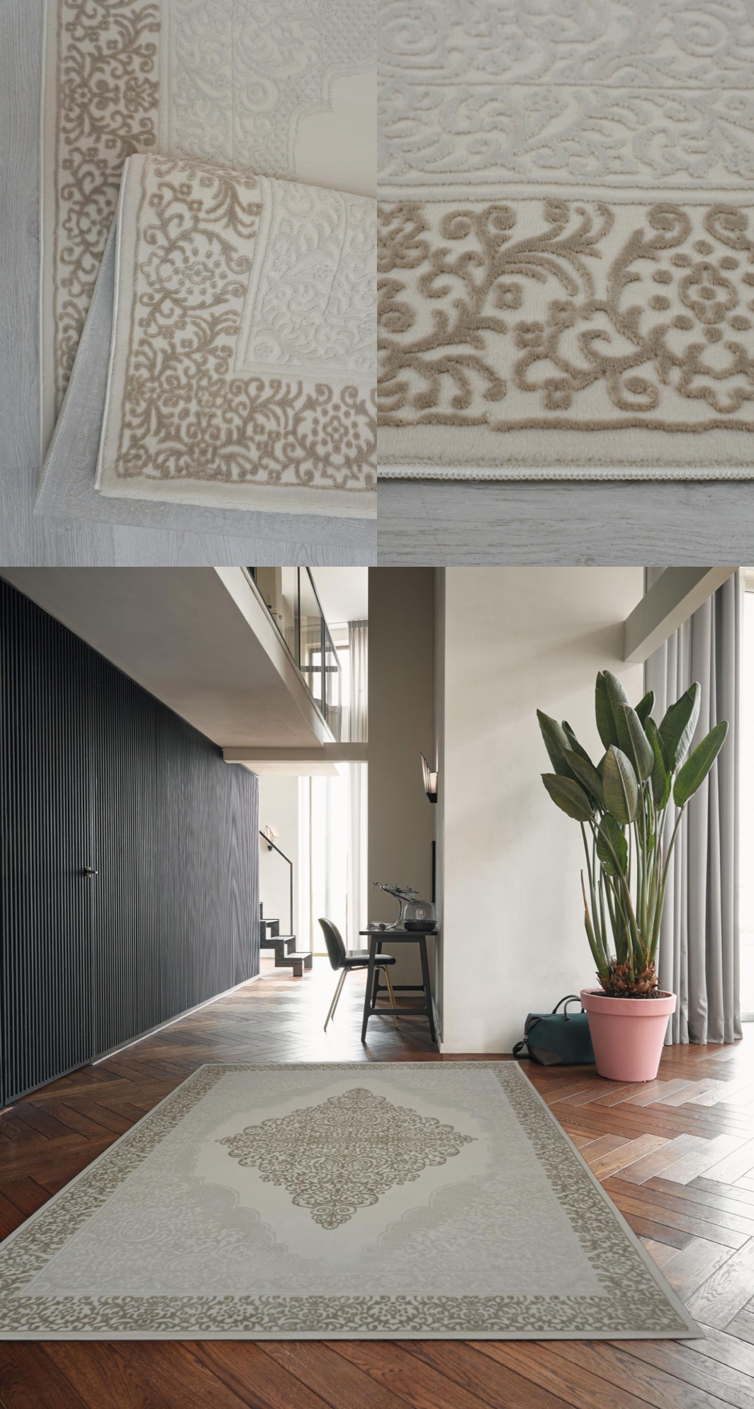 Zafiran Light Taupe Beige Vloerkleed
