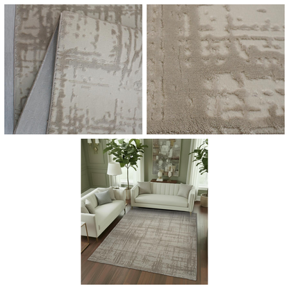 Elvion Taupe Vloerkleed