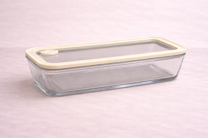 Vershoudbak Plat Lang |  1400ml | Beige-transparant