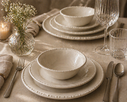 Pearls serviesset 24-delig voor 6 personen – beige