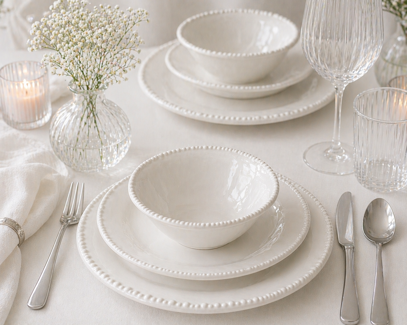 Pearls serviesset 24-delig voor 6 personen – Wit