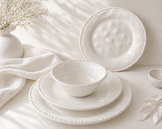 Pearls Serviceset 24-teilig für 6 Personen – Weiß