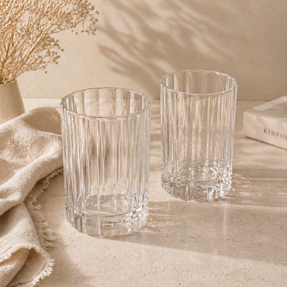 Luno drinkglas in bloemen design | 2 stuks | 300 ml