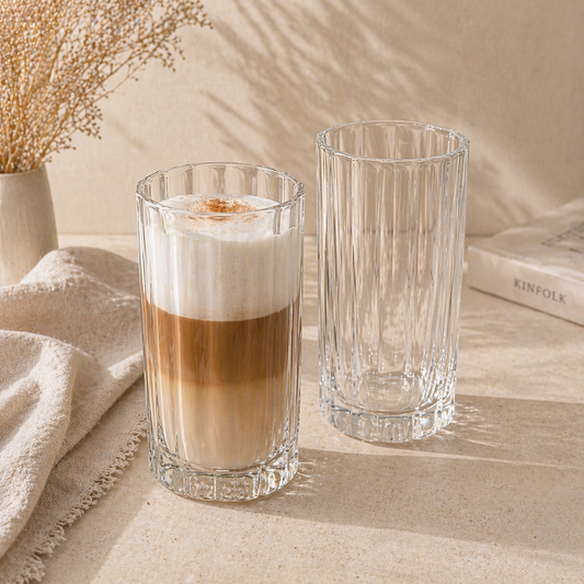 Luno Trinkglas im Blumendesign | 2 Stück | 456 ml