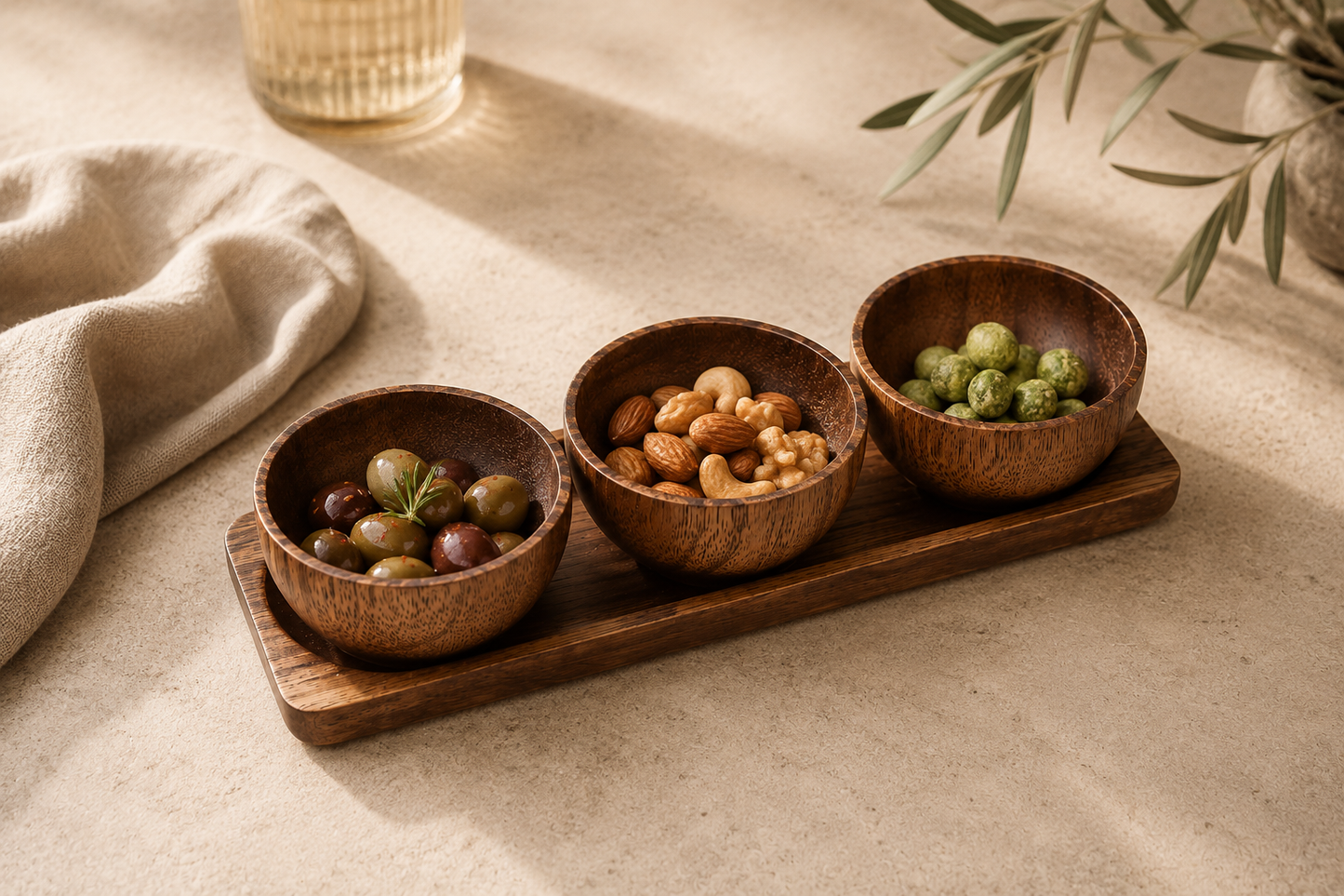 Elore Acacia Snackset Rond 3 - Delig
