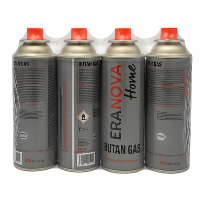 Draagbare gasfornuis + 4 gasflessen