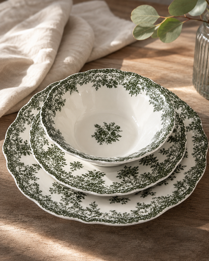 Vintage - Geschirrset - 25-teilig - Blau
