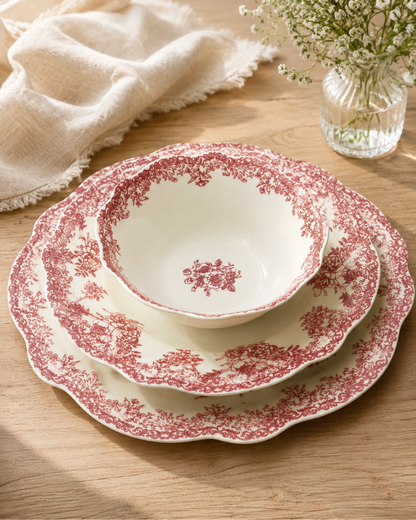 Vintage - Geschirrset - 25-teilig - Blau