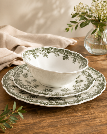 Vintage - Geschirrset - 25-teilig - Blau