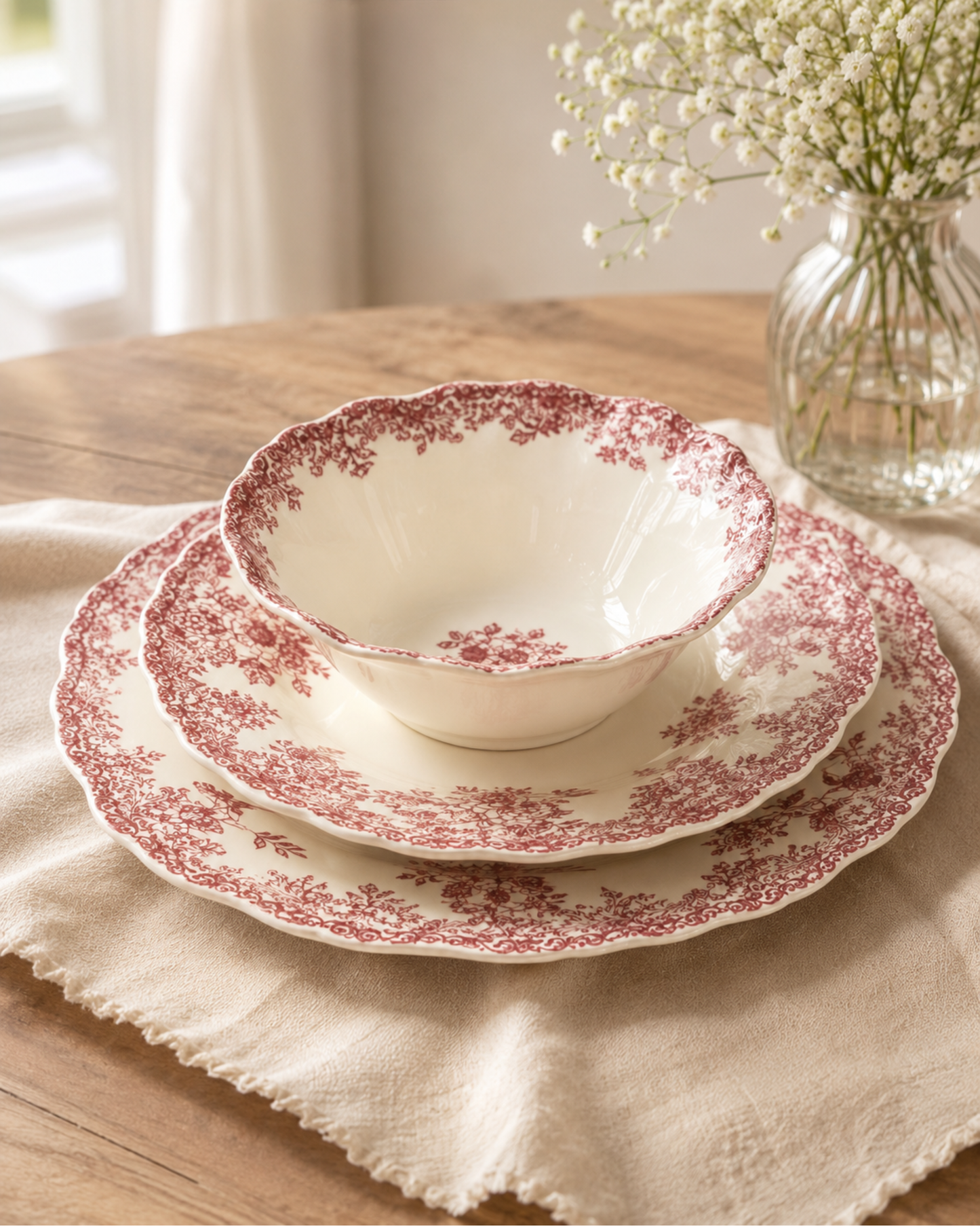 Vintage - Geschirrset - 25-teilig - Blau
