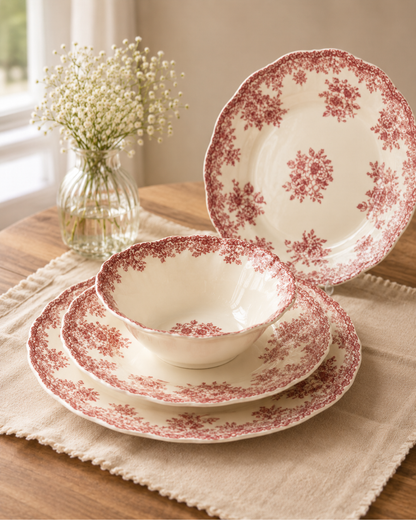 Vintage - Geschirrset - 25-teilig - Blau