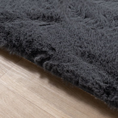 Fluffy vloerkleed Antraciet