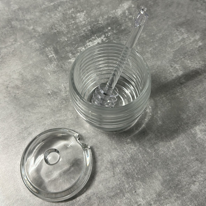 Miel-glazen Honingpot